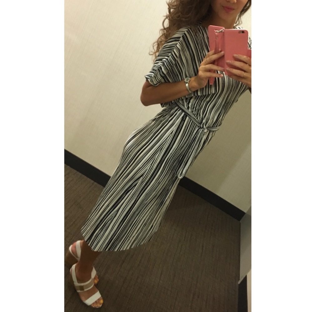 TOP SHOP PLEATED MIDI DRESS